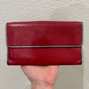 Longchamp Red Leather Clutch
